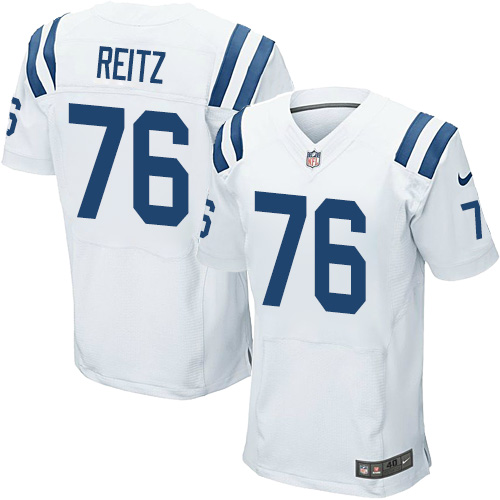 Men's Elite Joe Reitz Nike Jersey White Road - #76 NFL Indianapolis Colts